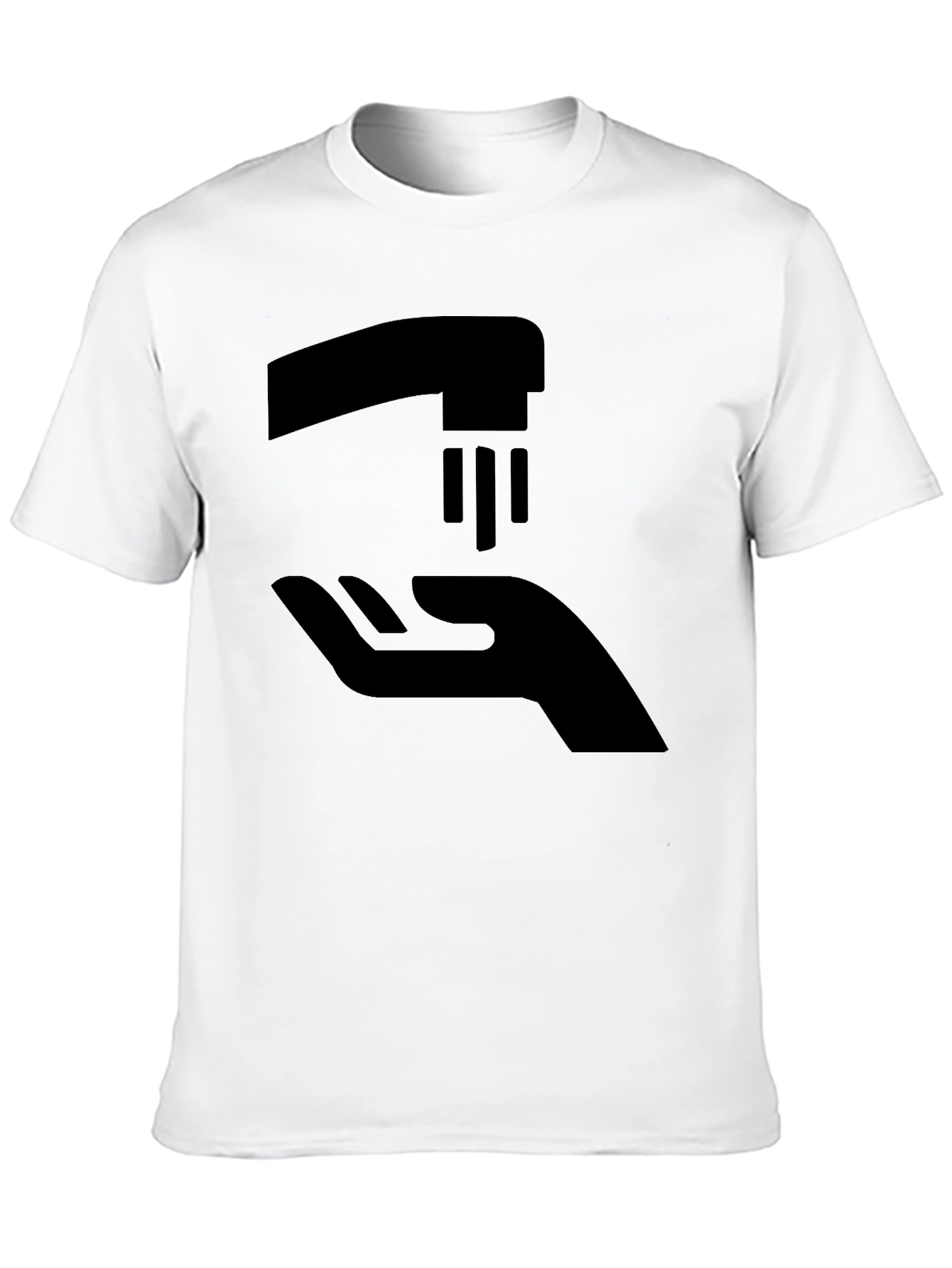Wash Your Hands Graphic Tee - Black Cotton T-Shirt