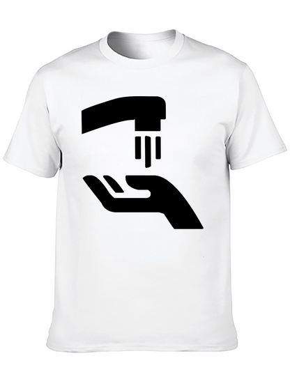 Wash Your Hands Graphic Tee - Black Cotton T-Shirt