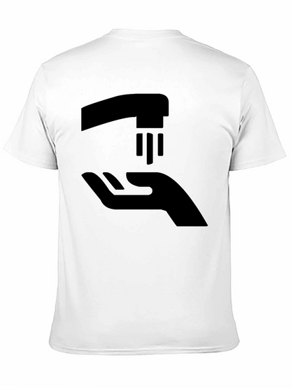 Wash Your Hands Graphic Tee - Black Cotton T-Shirt