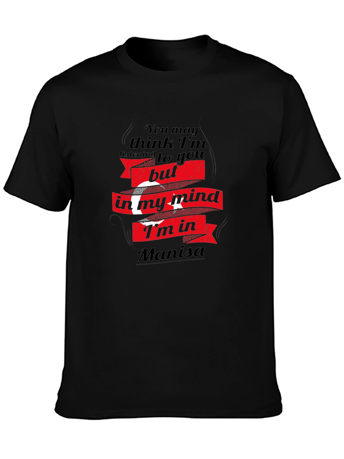 Manisa Mind T-Shirt - Black Graphic Tee