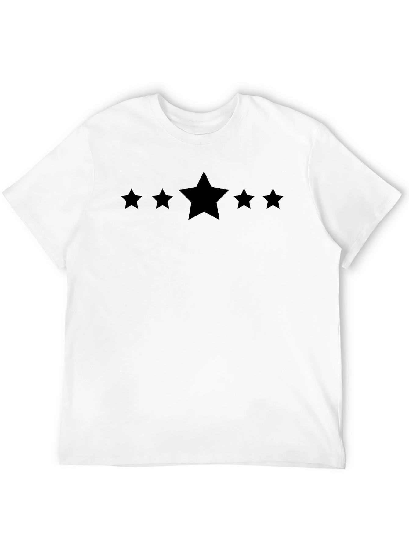 Five Star Black Crew Neck Tee