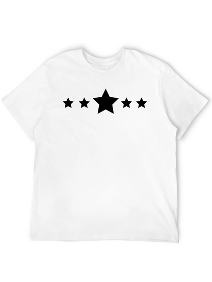 Five Star Black Crew Neck Tee