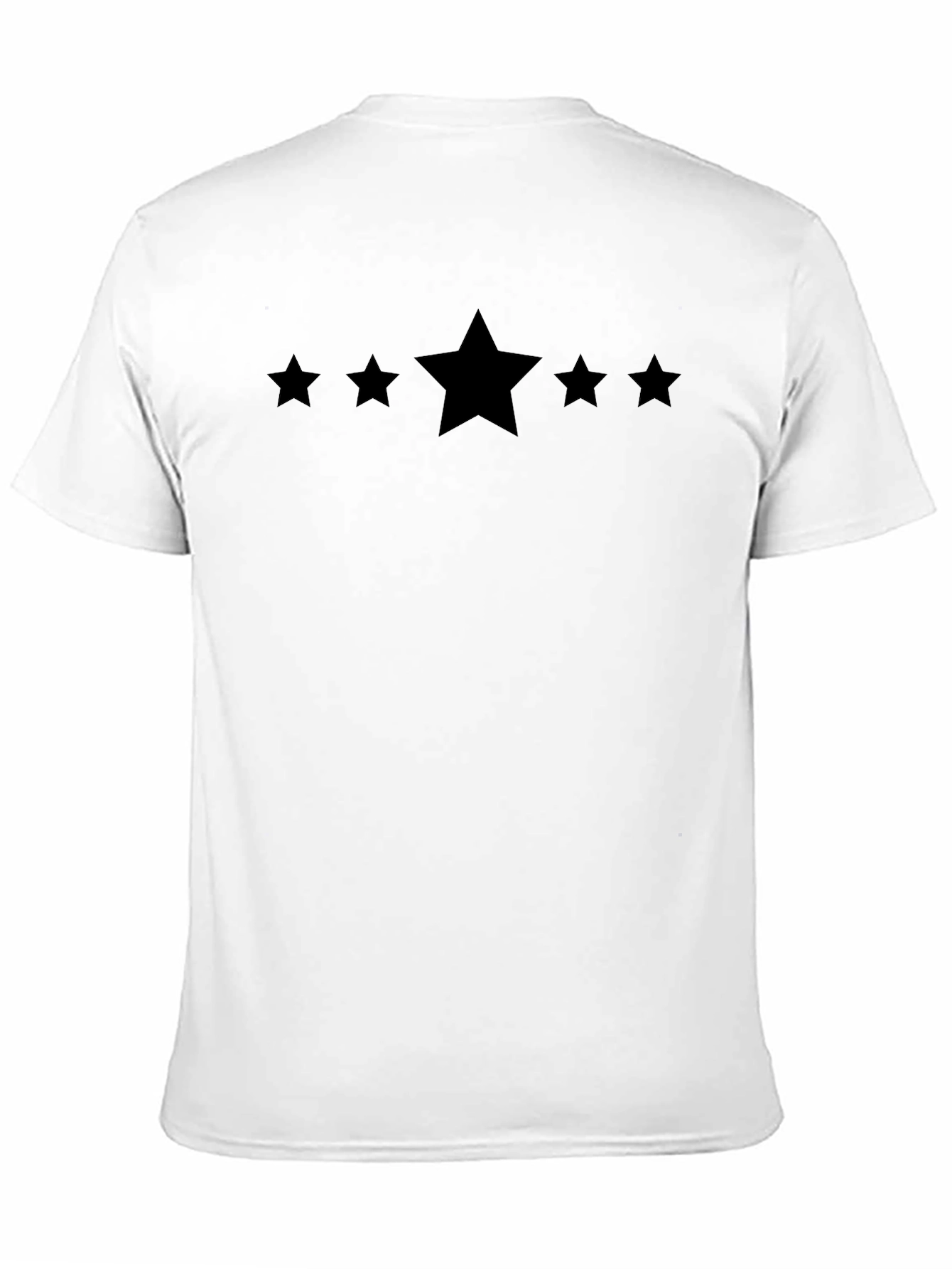 Five Star Black Crew Neck Tee