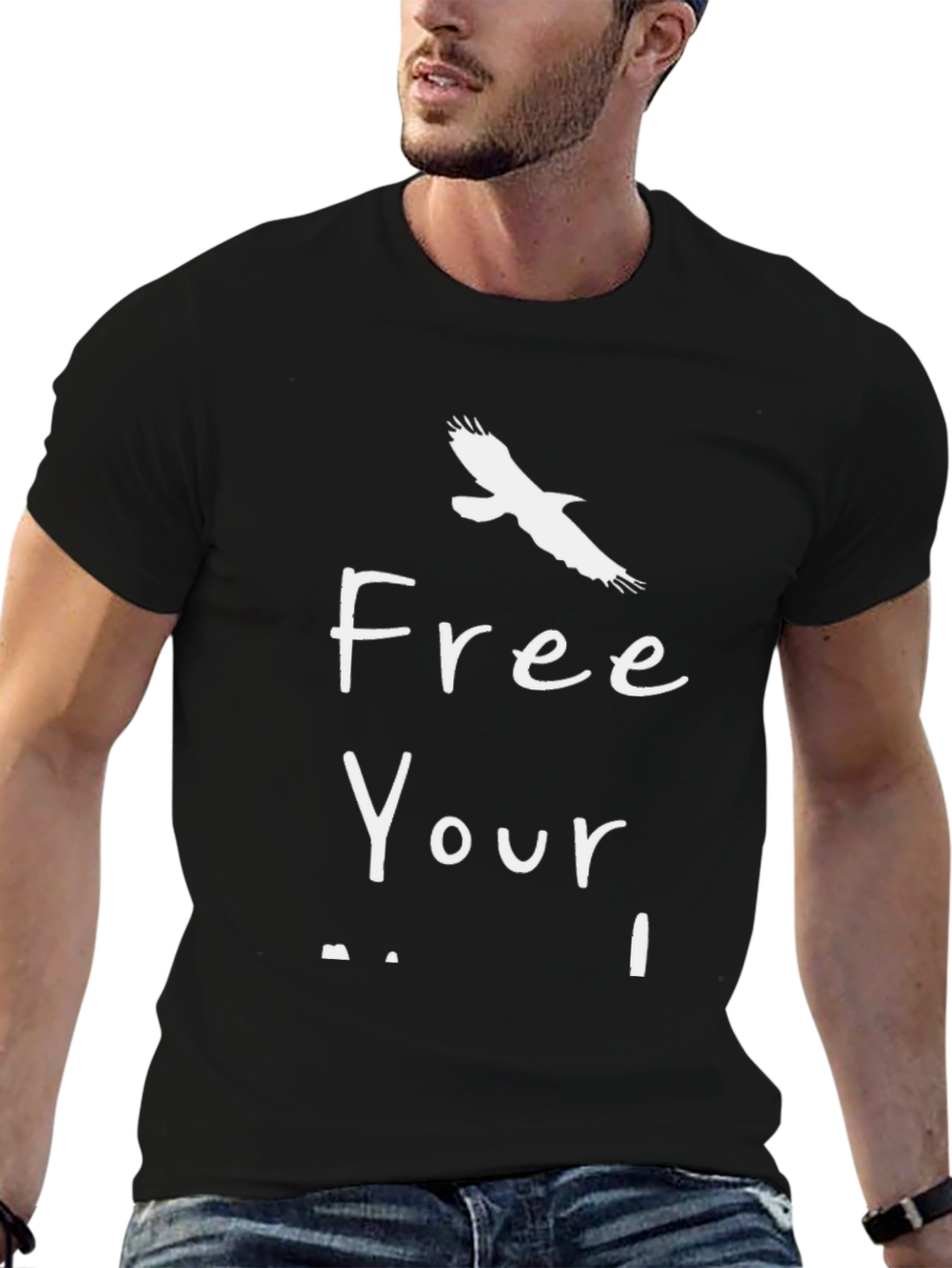 Free Your Mind Graphic T-Shirt - Black