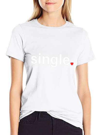 Single Heart Graphic Tee - Modern Casual Style