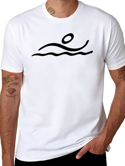 Swimmer Graphic Tee - Black