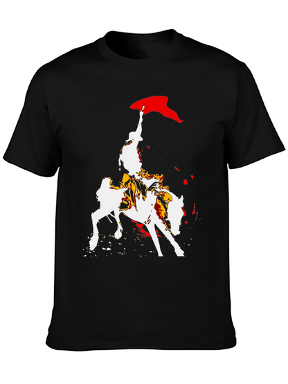 Equestrian Graphic Tee - Bold Horse Rider Design