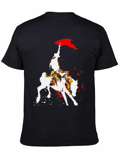 Equestrian Graphic Tee - Bold Horse Rider Design