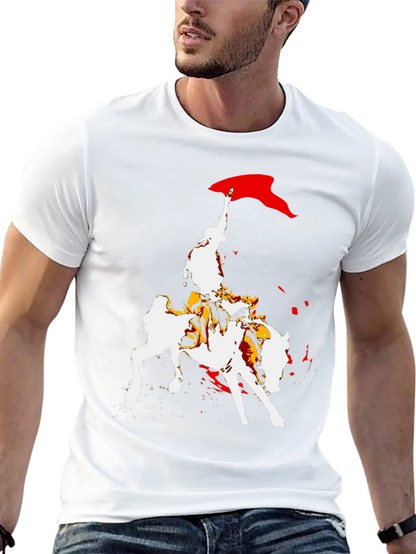 Equestrian Graphic Tee - Bold Horse Rider Design