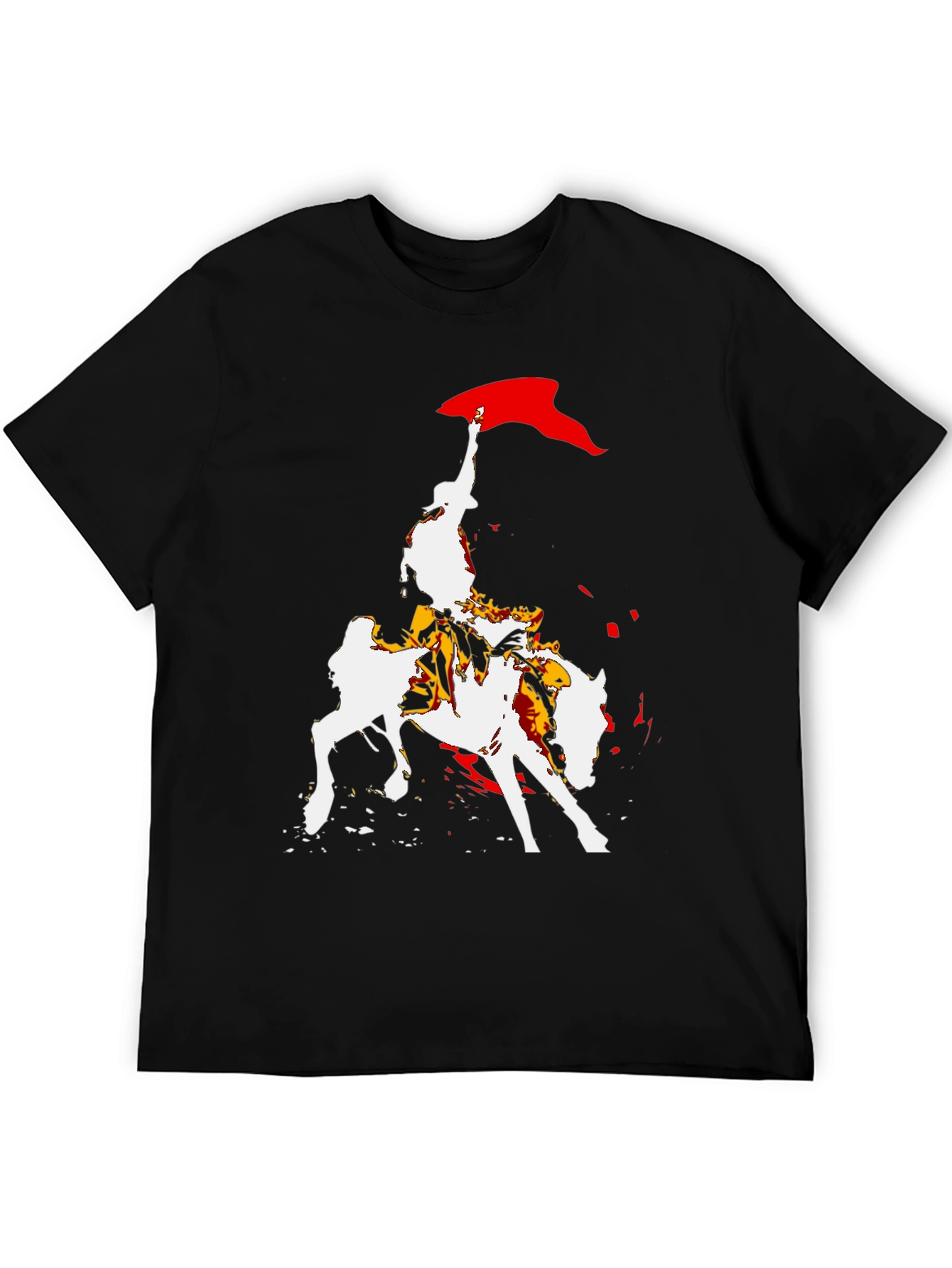 Equestrian Graphic Tee - Bold Horse Rider Design