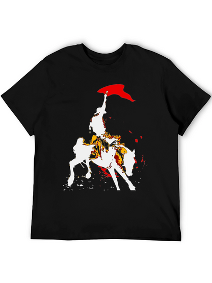 Equestrian Graphic Tee - Bold Horse Rider Design