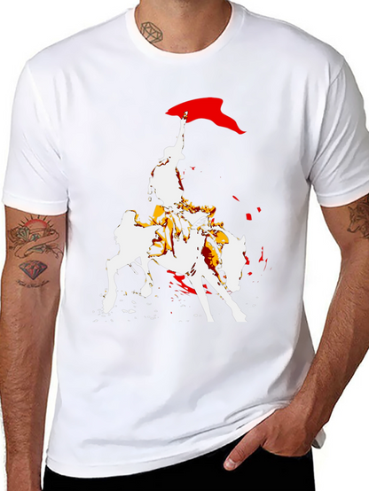 Equestrian Graphic Tee - Bold Horse Rider Design