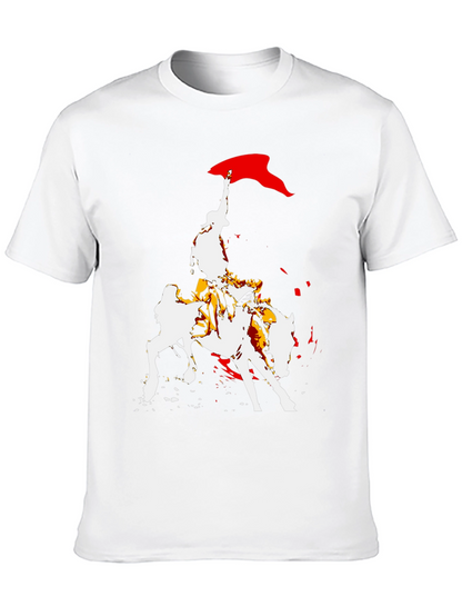 Equestrian Graphic Tee - Bold Horse Rider Design