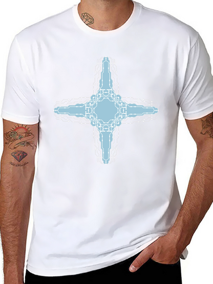 Cybernetic Cross T-Shirt - Tech Inspired Graphic Tee