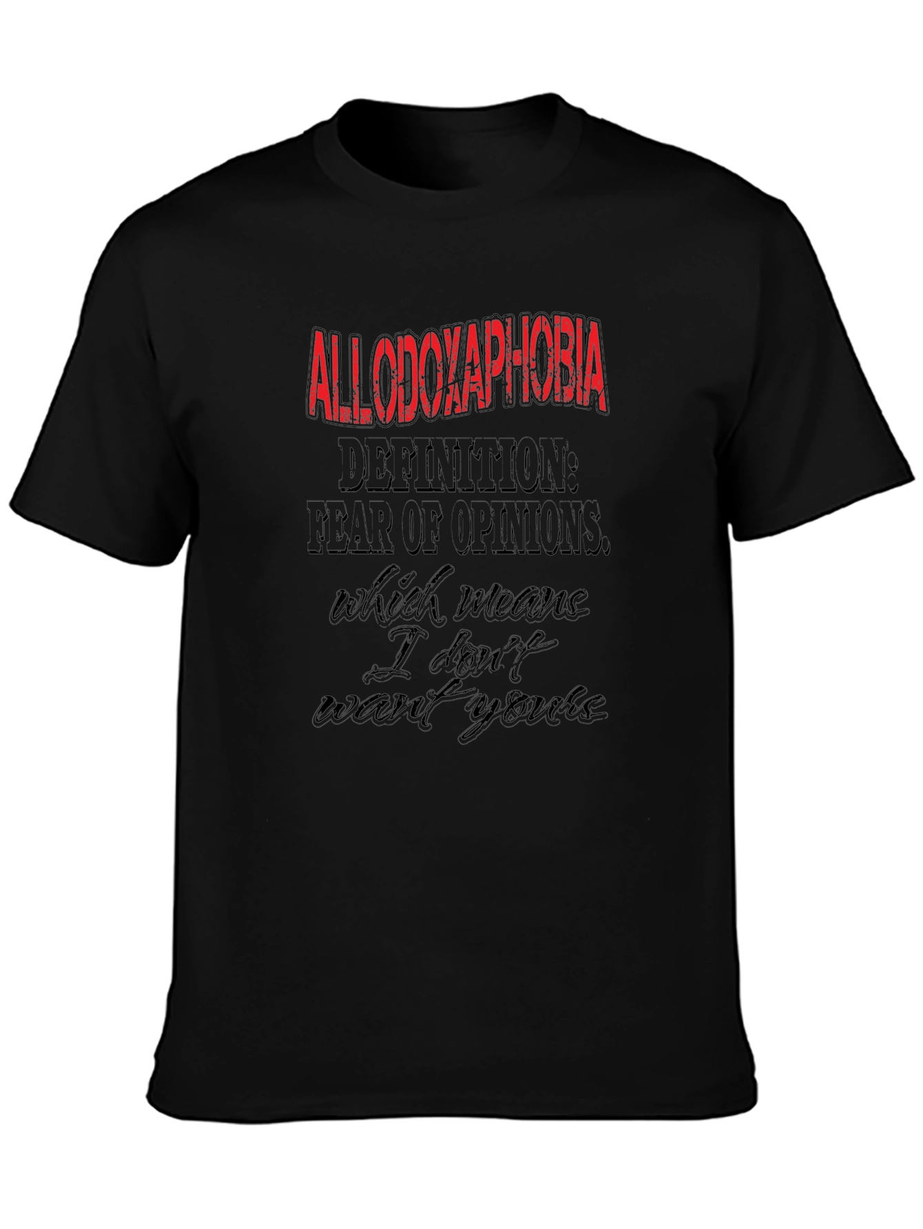 Allodoxaphobia Graphic Tee - Fear of Opinions T-Shirt