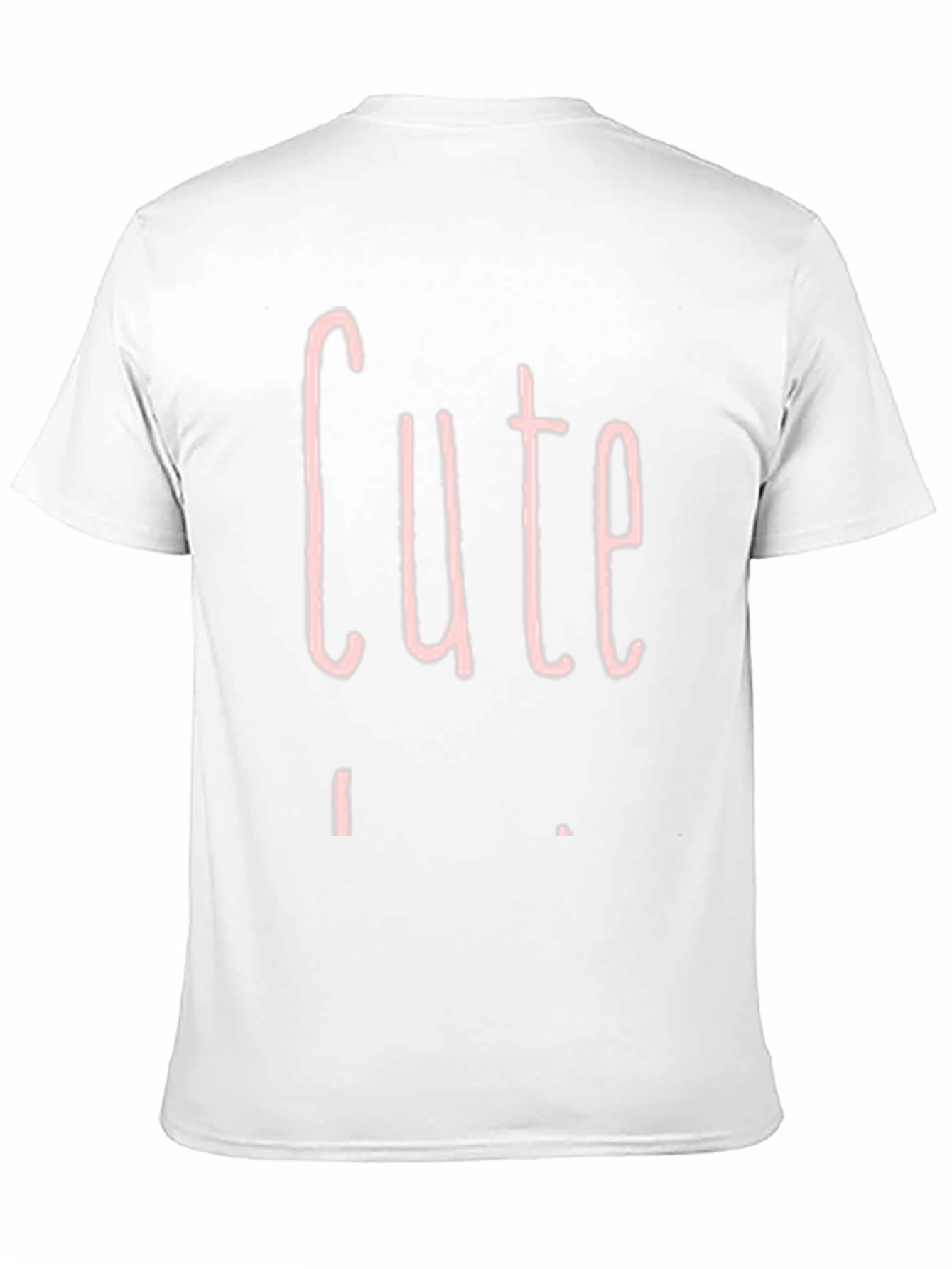Cute Pink Graphic Print Black T-Shirt