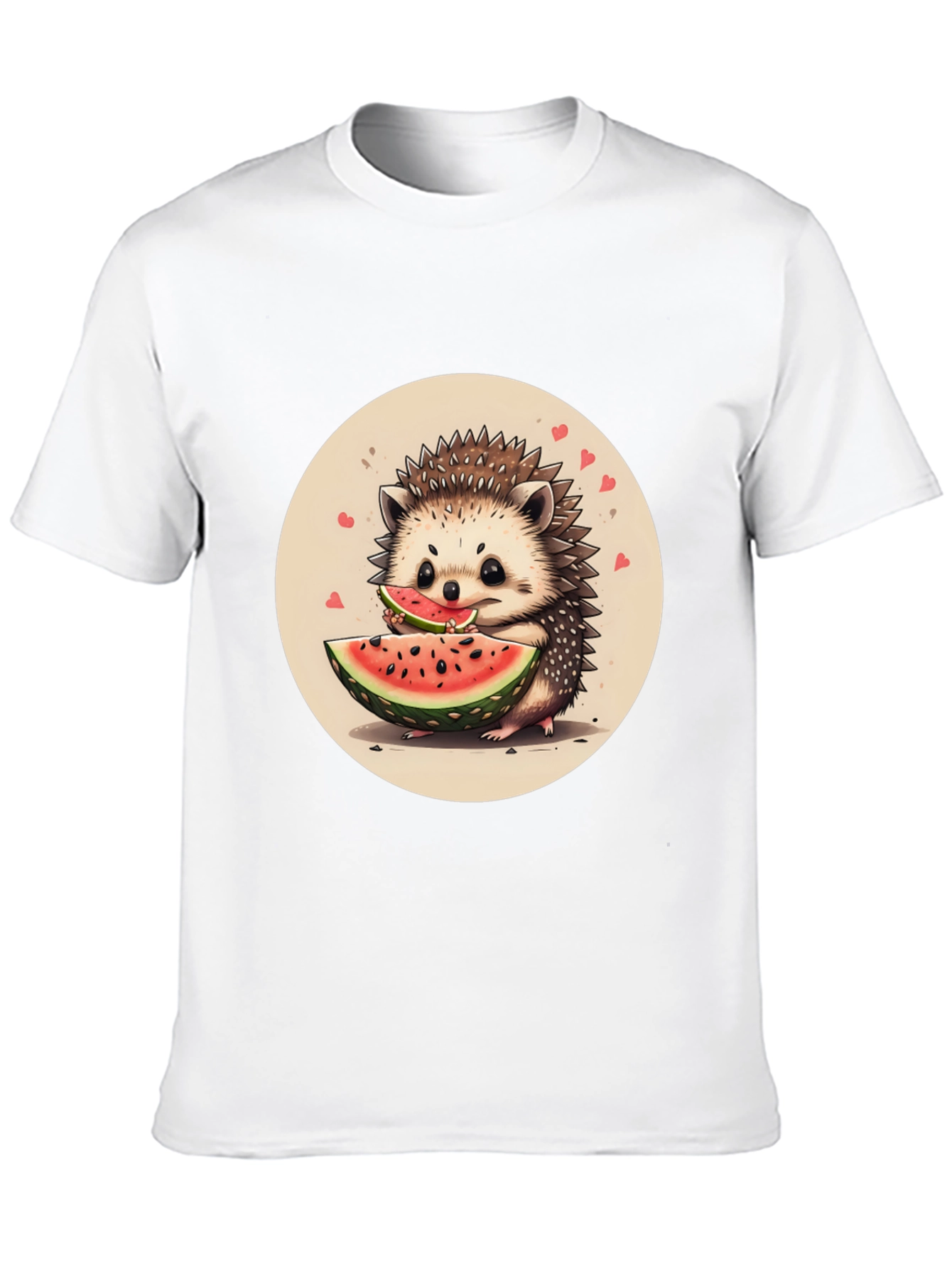 Cute Hedgehog Watermelon Graphic Tee