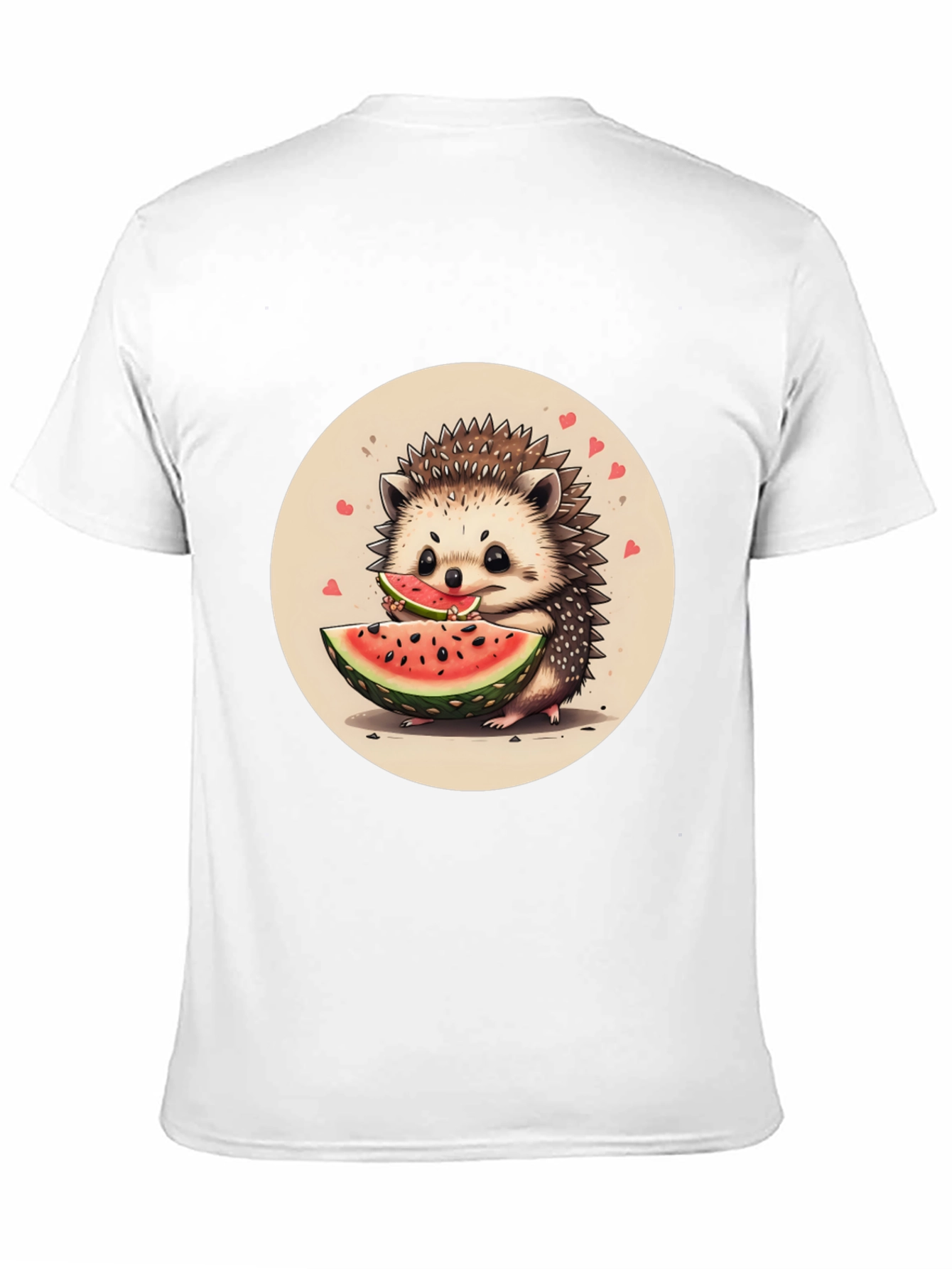 Cute Hedgehog Watermelon Graphic Tee