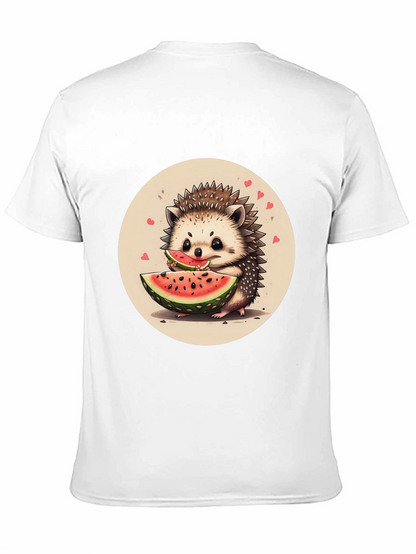 Cute Hedgehog Watermelon Graphic Tee