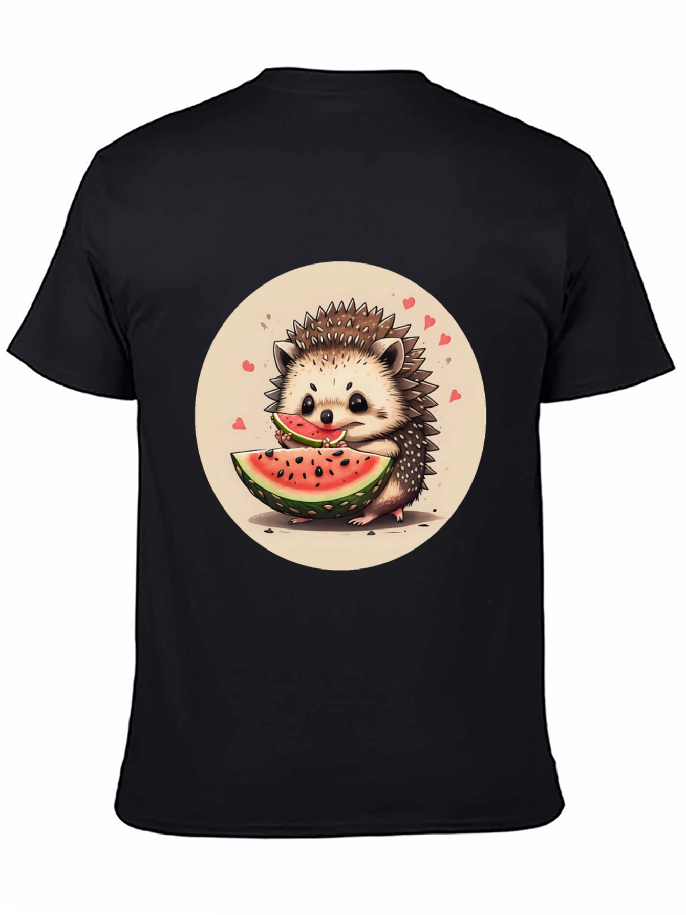 Cute Hedgehog Watermelon Graphic Tee