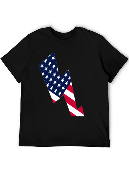 American Flag Lightning Bolt Graphic Tee
