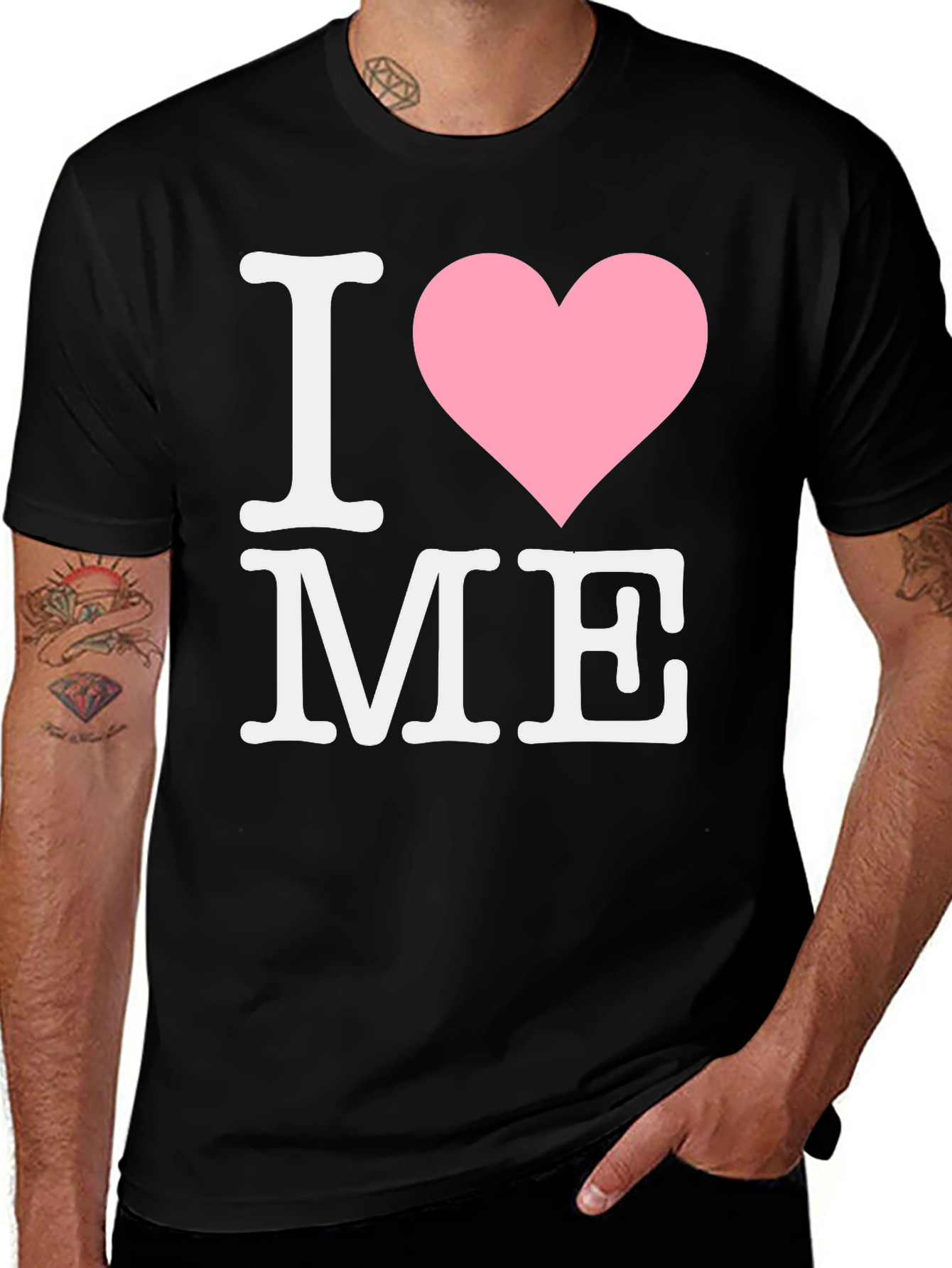 I Love Me Tee - Black Cotton Comfort