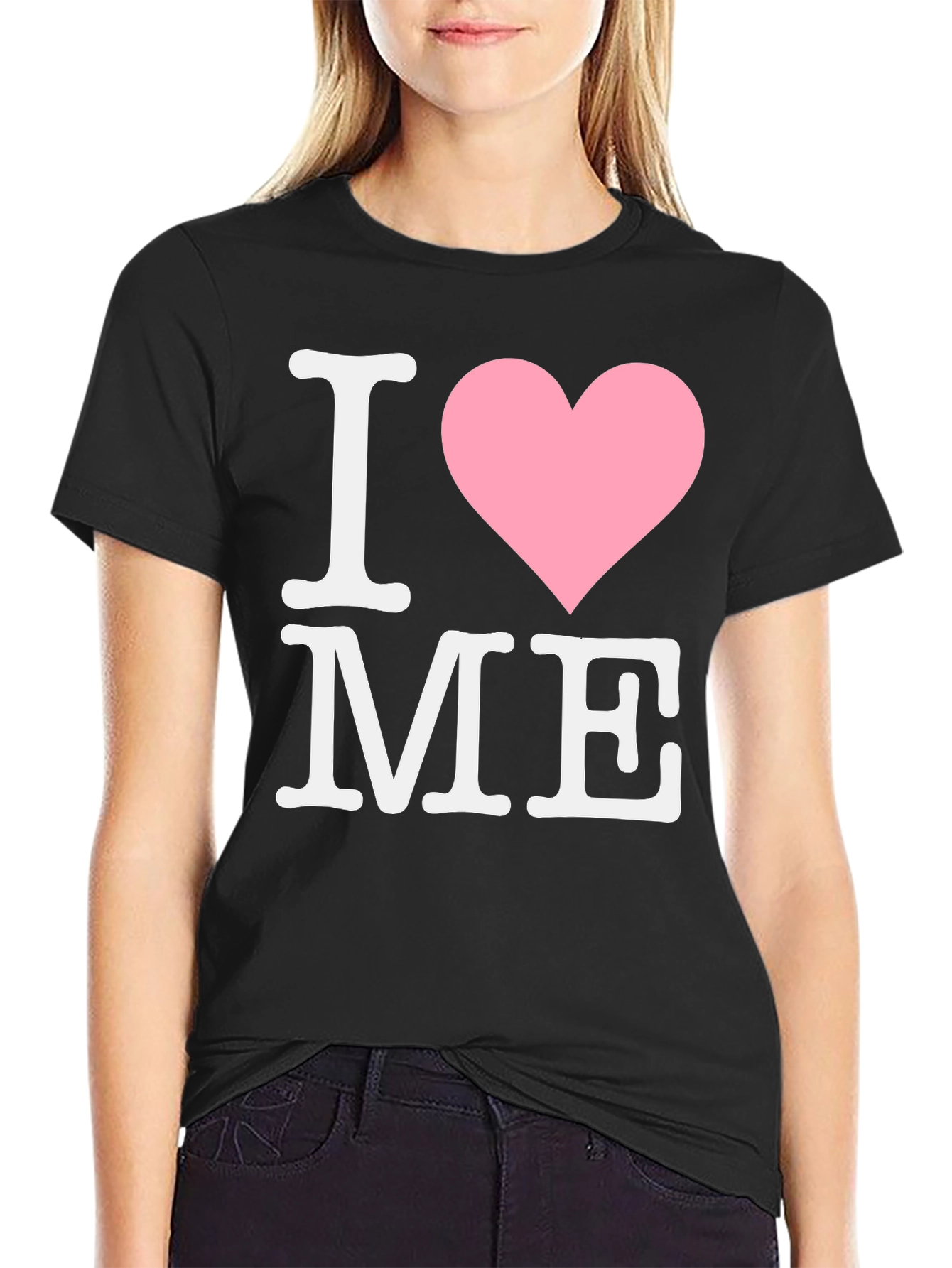 I Love Me Tee - Black Cotton Comfort