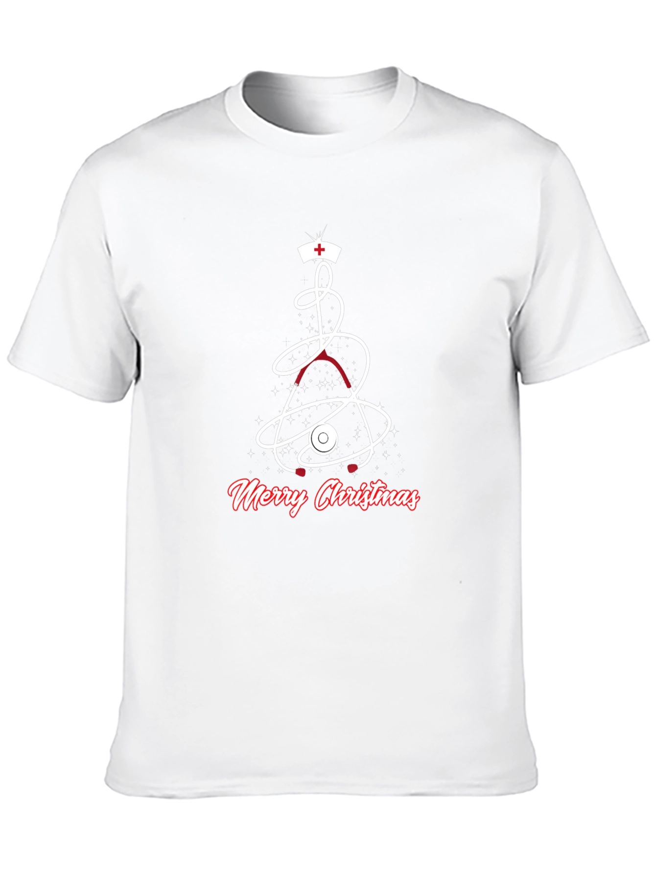 Medical Christmas T-Shirt - Nurse Stethoscope Holiday Tee
