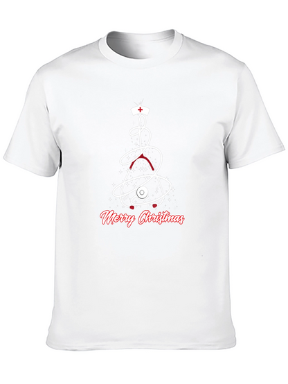Medical Christmas T-Shirt - Nurse Stethoscope Holiday Tee