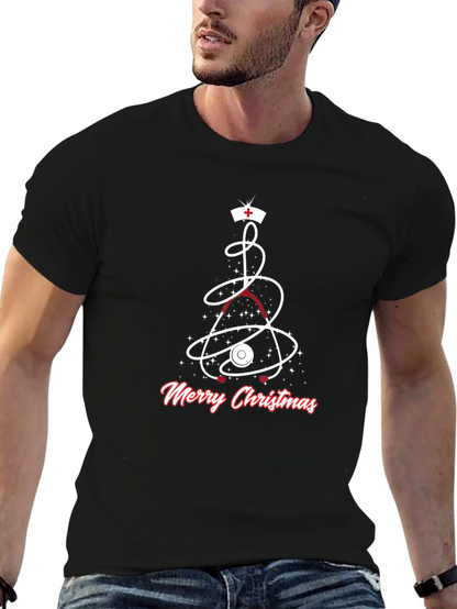 Medical Christmas T-Shirt - Nurse Stethoscope Holiday Tee