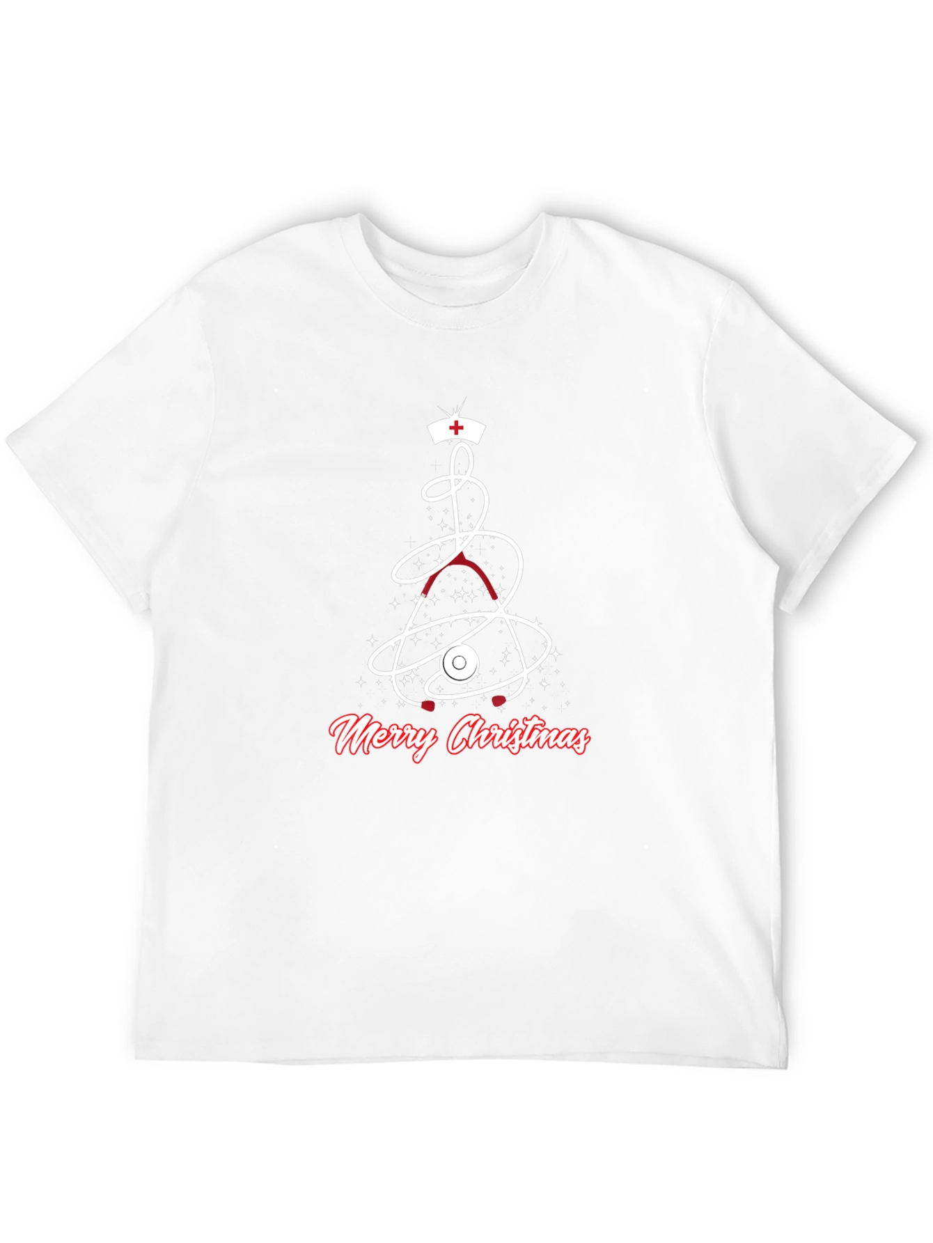 Medical Christmas T-Shirt - Nurse Stethoscope Holiday Tee