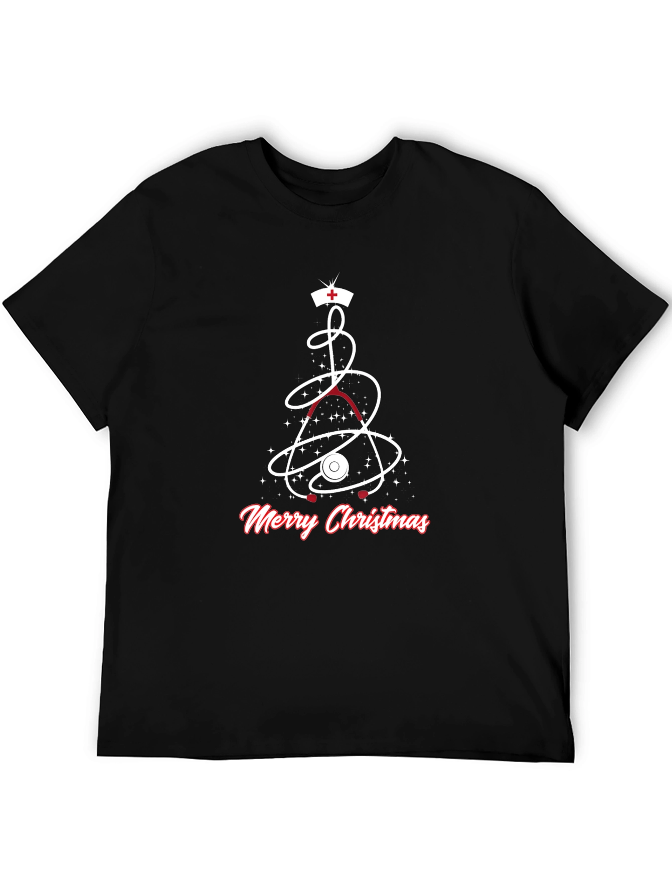 Medical Christmas T-Shirt - Nurse Stethoscope Holiday Tee