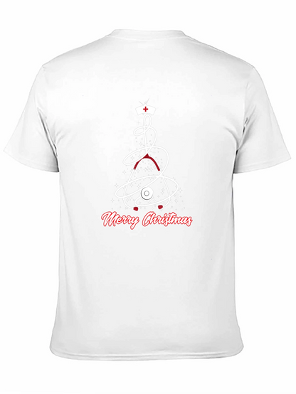 Medical Christmas T-Shirt - Nurse Stethoscope Holiday Tee