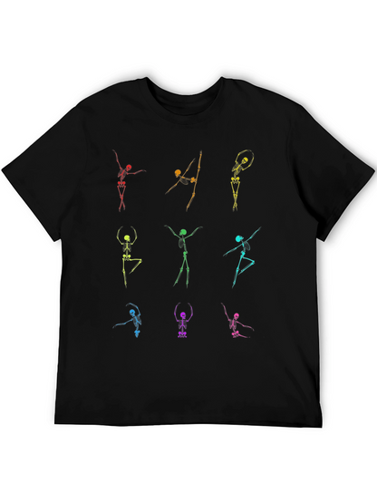 Dancing Skeleton T-Shirt - Black Cotton Tee