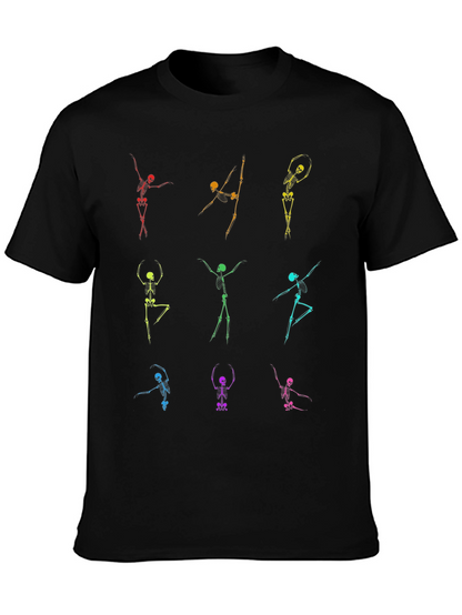 Dancing Skeleton T-Shirt - Black Cotton Tee
