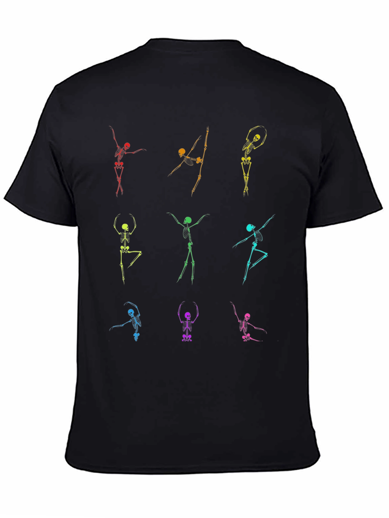 Dancing Skeleton T-Shirt - Black Cotton Tee
