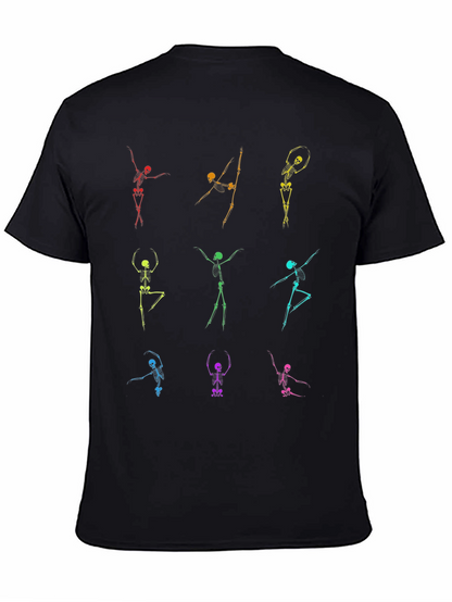 Dancing Skeleton T-Shirt - Black Cotton Tee