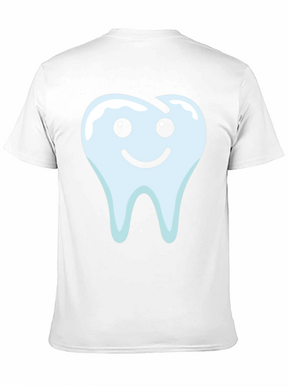 Smiley Tooth Graphic Tee - Black Cotton T-Shirt