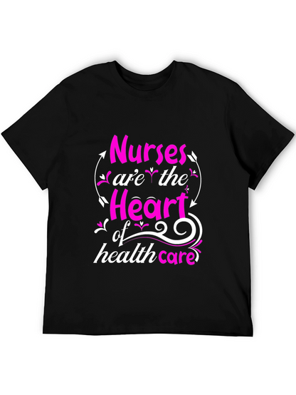 Nurses Heart of Healthcare Tee - Black