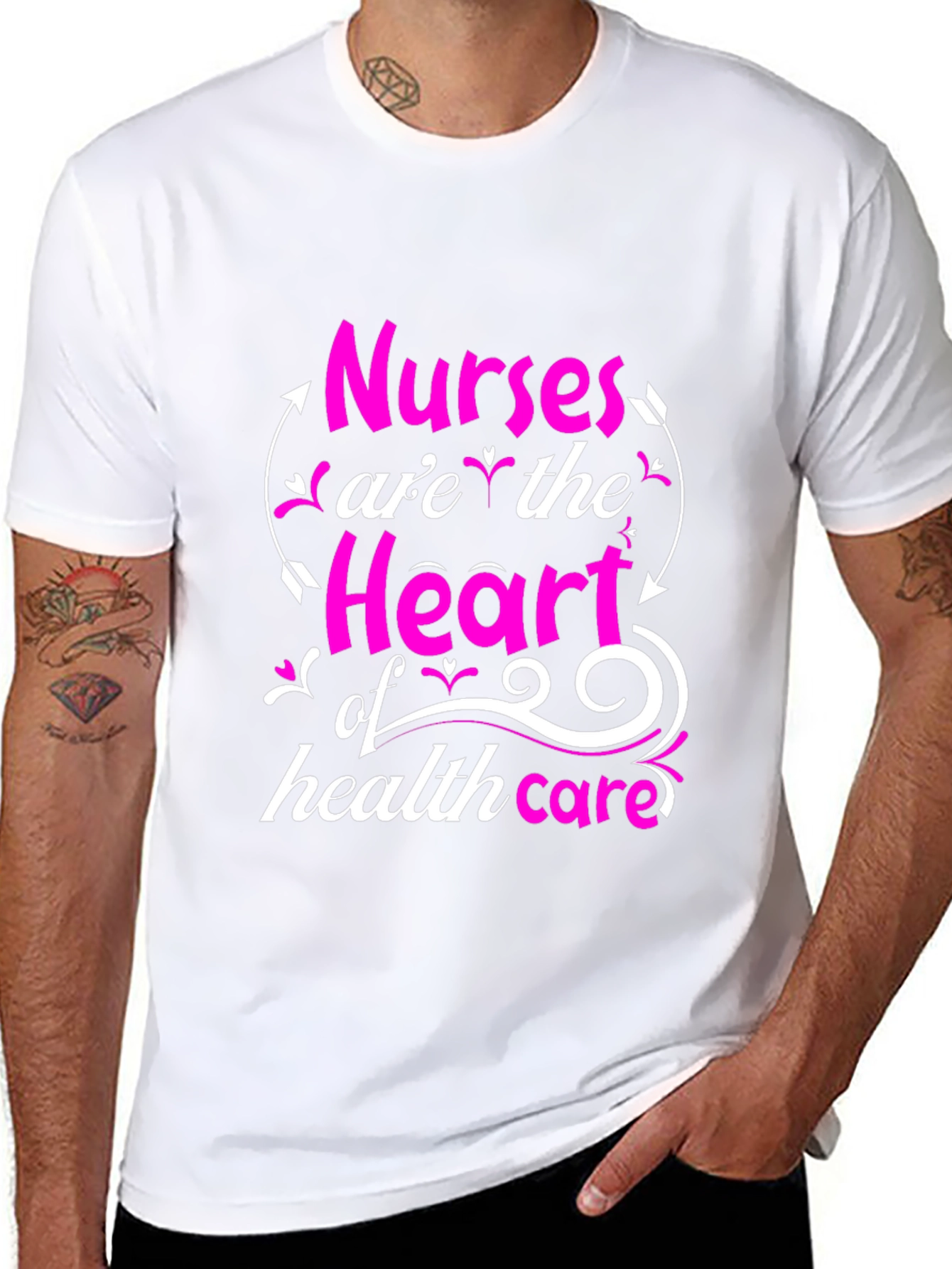 Nurses Heart of Healthcare Tee - Black