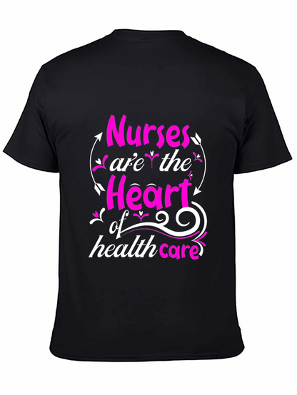 Nurses Heart of Healthcare Tee - Black