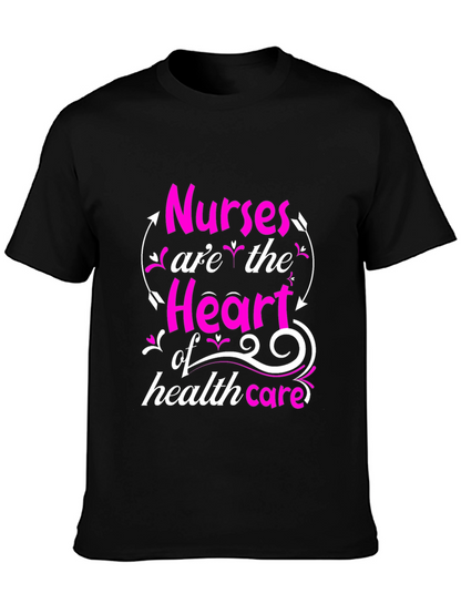 Nurses Heart of Healthcare Tee - Black