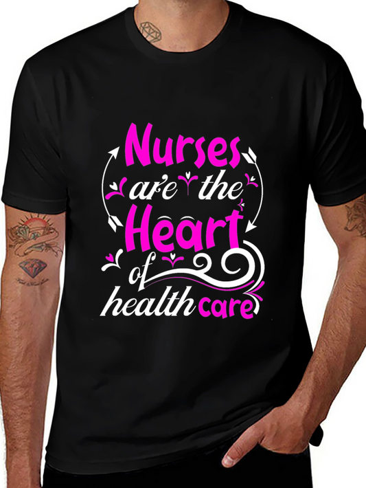 Nurses Heart of Healthcare Tee - Black