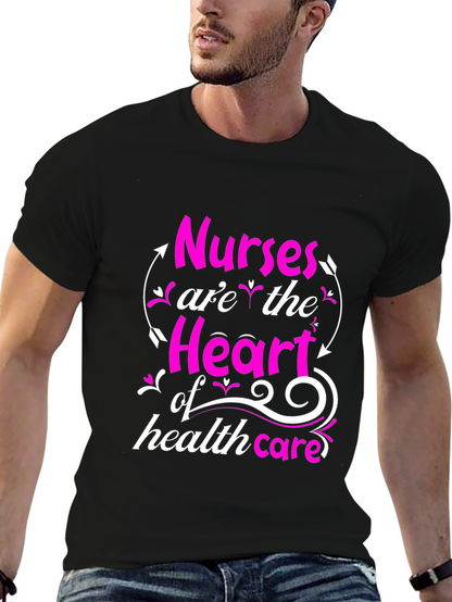 Nurses Heart of Healthcare Tee - Black