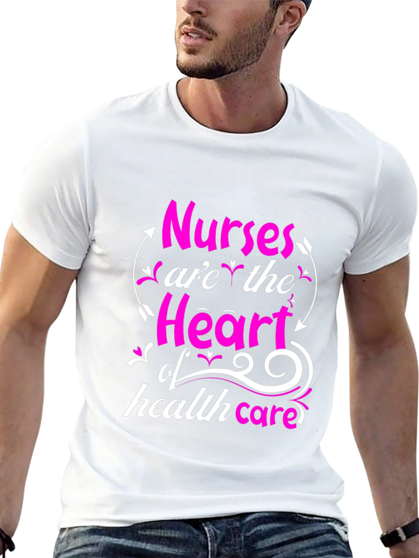 Nurses Heart of Healthcare Tee - Black