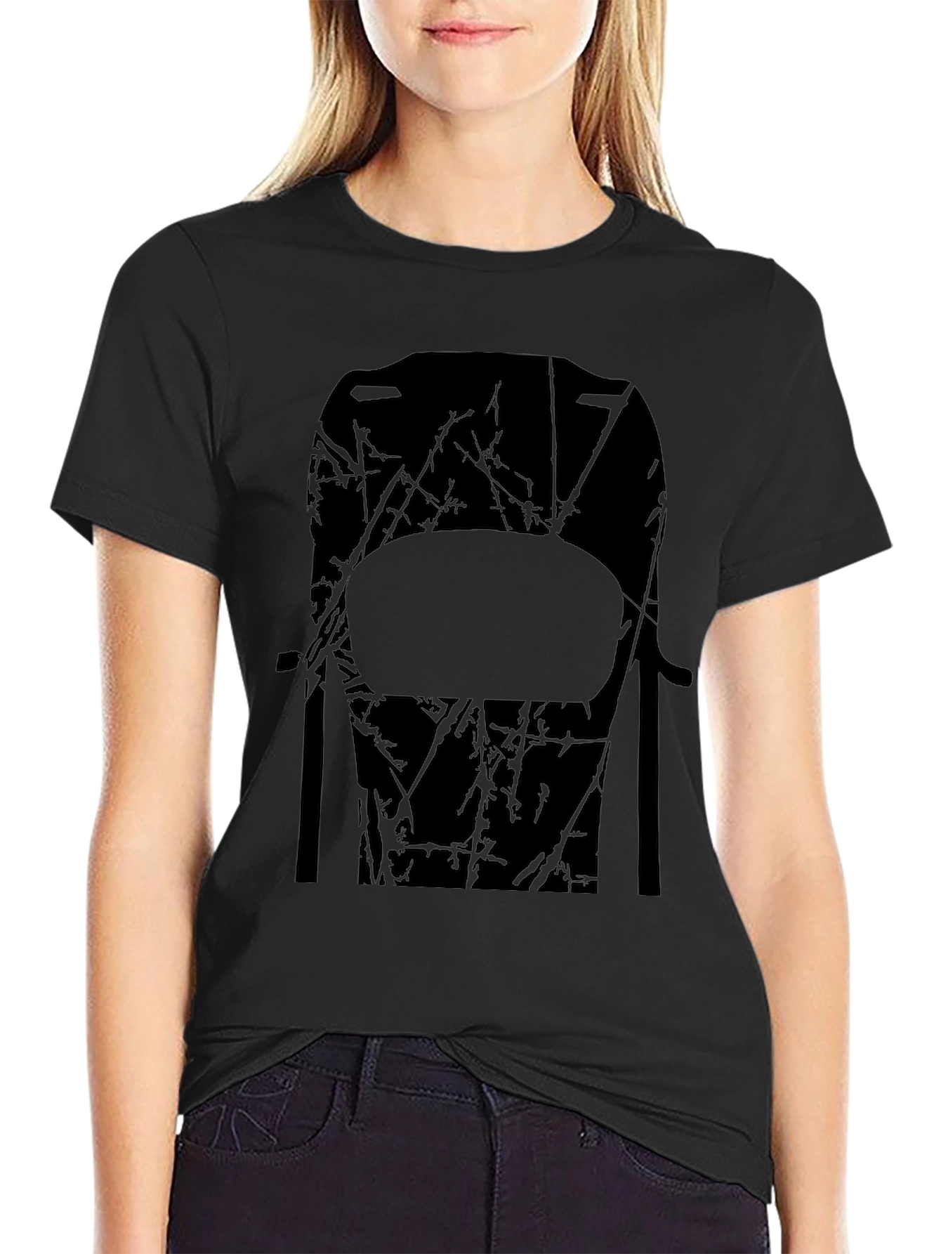 Abstract Chair Graphic Tee - Mens Black T-Shirt