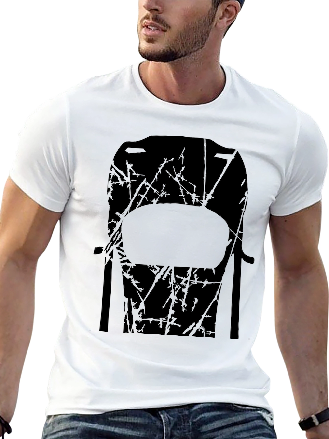 Abstract Chair Graphic Tee - Mens Black T-Shirt