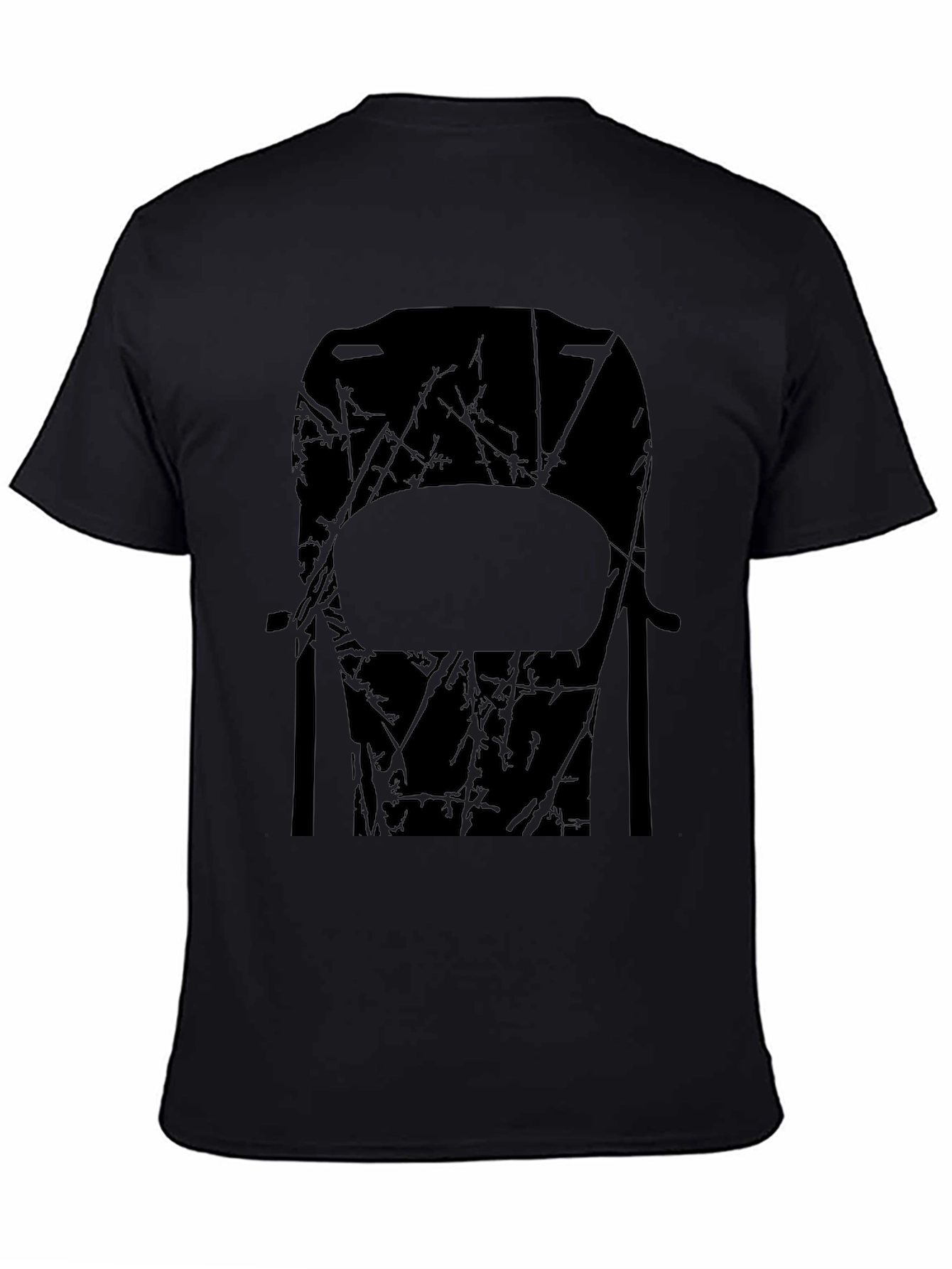 Abstract Chair Graphic Tee - Mens Black T-Shirt