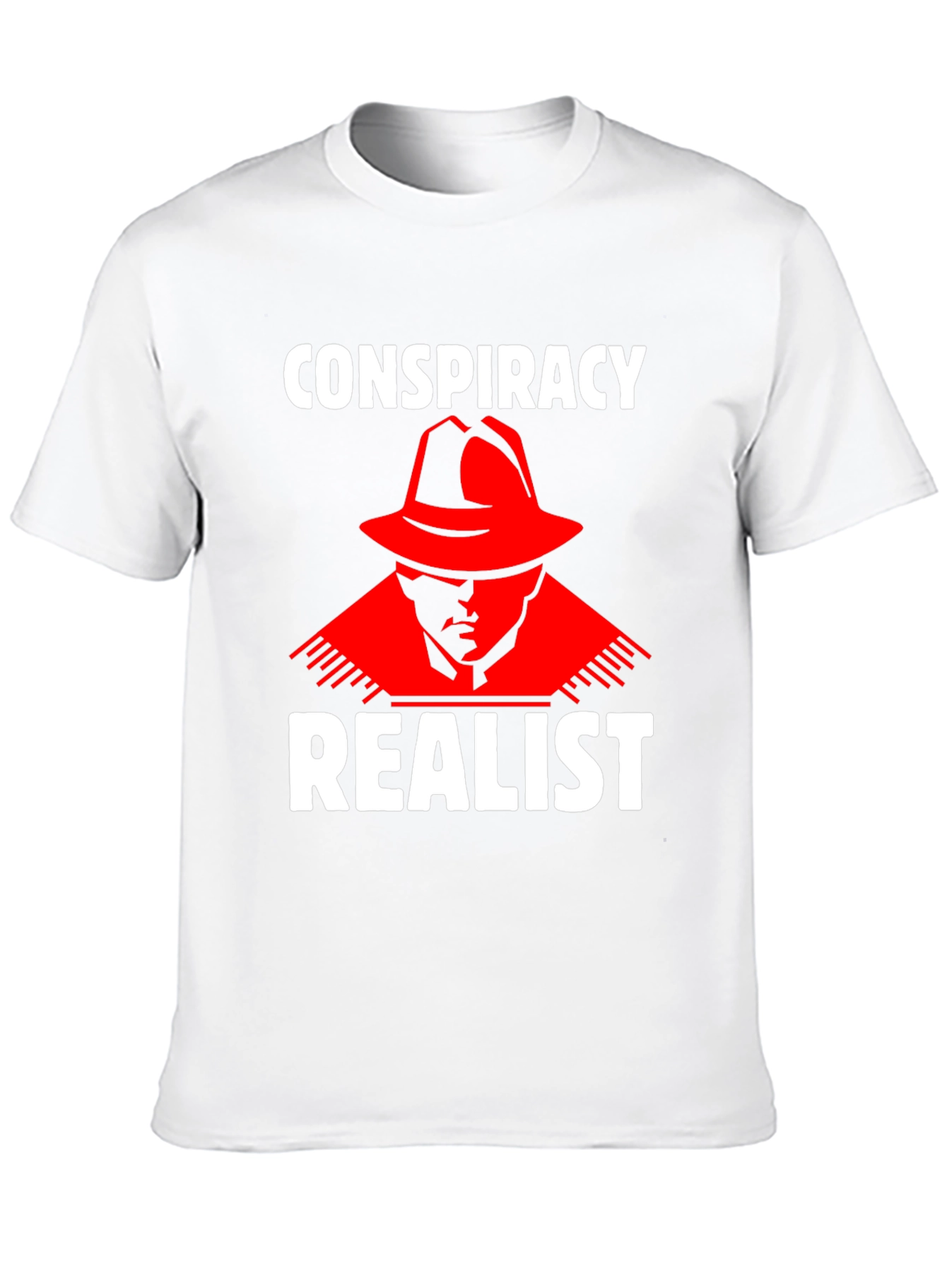 Conspiracy Realist T-Shirt - Red Hat Design