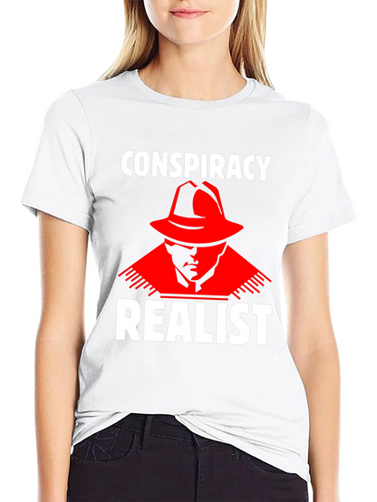 Conspiracy Realist T-Shirt - Red Hat Design